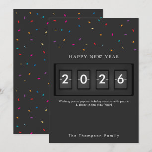 Moderne Silvester Einfache Countdown Konfetti