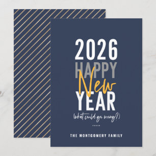 Moderne Silvesterhumor 2023 Feiertagskarte