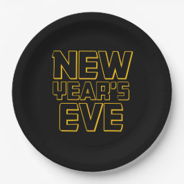 Moderne Silvesterparty  Pappteller