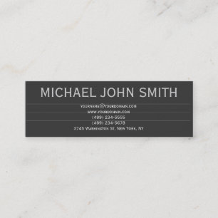 Moderne Simple Chic Grey Consultant Carte de visit