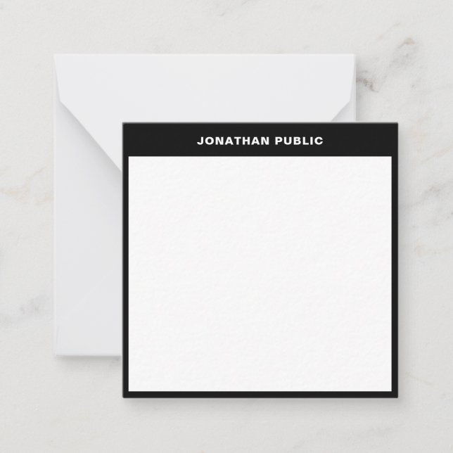Moderne Simple Design Modèle Élégant Bordure Noire (Devant)