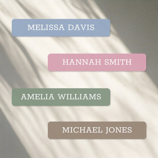 Moderne simple Enfants étanche Nom Étiquettes (Créateur téléchargé)