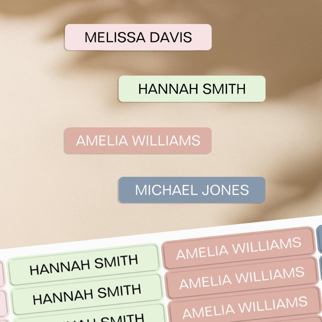 Moderne simple Enfants étanche Nom Étiquettes (Créateur téléchargé)