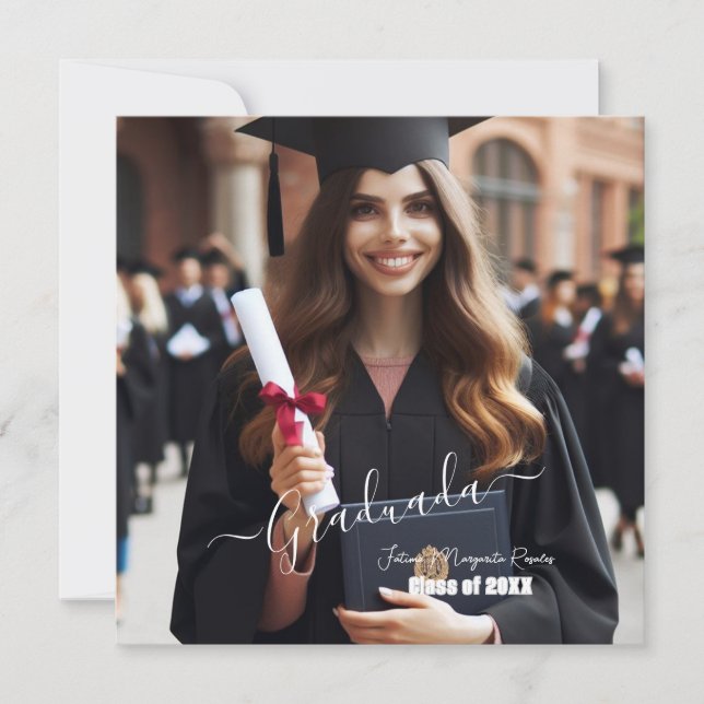 Moderne simple espagnol Carte de remerciements pla (Devant)