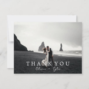 Moderne + Simple Mariage Merci Cartes   Vide