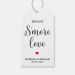 Moderne Simple S’more Liebe Hochzeitsmarken Geschenkanhänger