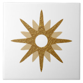 Moderne Single Gold Sternexplosion des Mittelalter Fliese