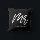 Moderne Sitte Mr. Kissen<br><div class="desc">Herr und Frau Paar Kissen,  individuell mit Ihrem eigenen Namen und Ihre Lieblingsfarben.</div>