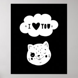 Moderne Skandale Kätzchen Liebe Sie Kinderzimmer Poster