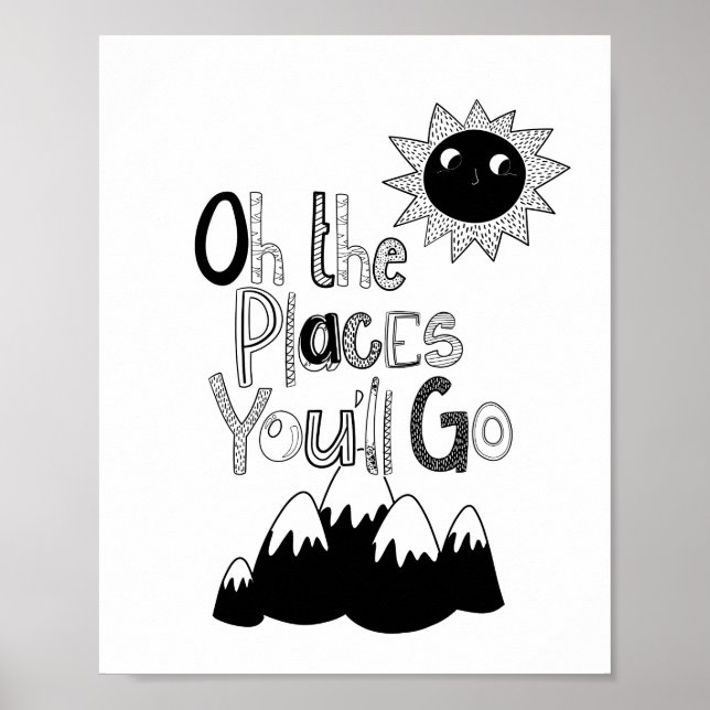 Moderne Skandi die Orte, wo Sie ins Kinderzimmer g Poster (Vorne)