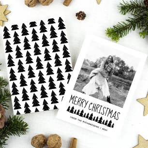 Moderne skandinavische Bäume Frohe Weihnachten in 