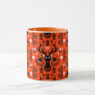 Moderne skandinavische Volkskunst Tasse