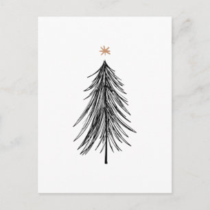 Moderne skandinavische Weihnachtsfeiertage Postkarte