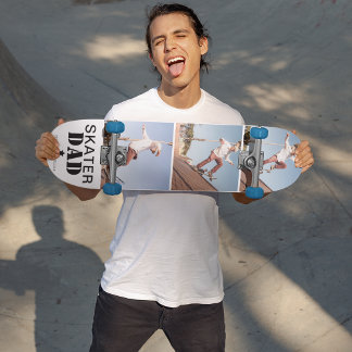 Moderne Skater Vater FotoCollage Skateboard