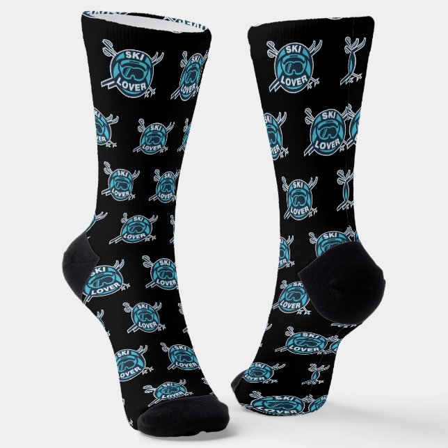 Moderne Skipisten Personalisierte Winterpisten Swa Socken (Gewinkelt)