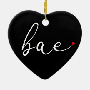 Moderne Skript-Liebe-Herz-Bae-Definition Keramik Ornament