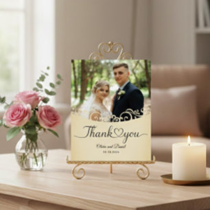 Moderne Skript-Liebesherz-Hochzeit-Flach-Danke-Po Postkarte