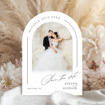 Moderne Skript Minimalistische Foto-Bogen-Hochzeit