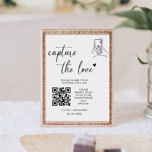 Moderne Skripterfassung Der QR-Code der Liebe Sockelschild