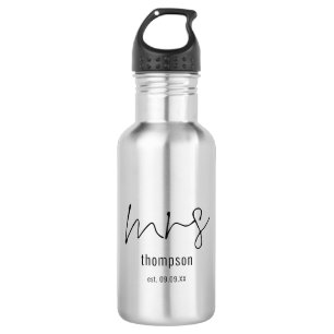 Moderne Skriptfrau Name Bride Keepake Geschenk Edelstahlflasche