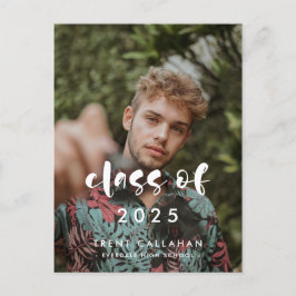 Moderne Skriptklasse 2025 Foto Abschluss Postkarte