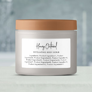 Moderne Skriptliste Minimalistischer Inhaltsstoffe Etiketten