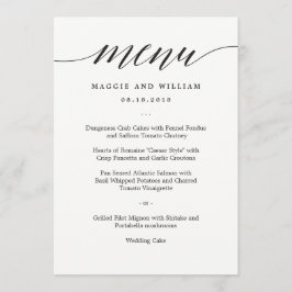 Moderne Skriptmenükarte Menükarte