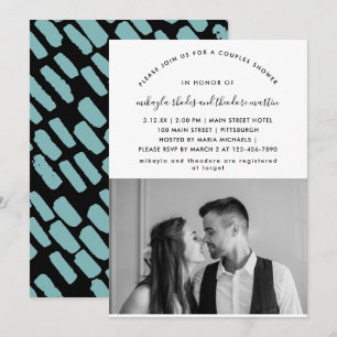 Moderne Skriptpaare - Foto-Einladung Einladung