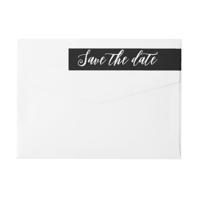 Moderne SkriptSave the Date-Rücksendeadresse (Rückseite)
