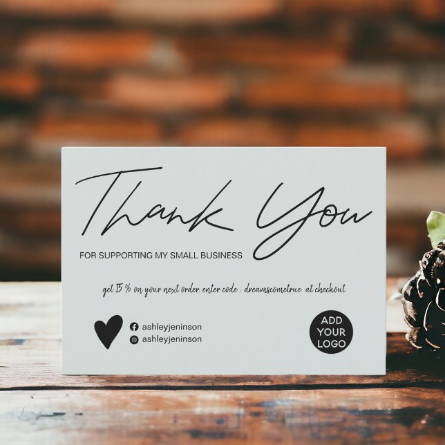 Moderne Skriptsprache grün Reihenfolge danke (Modern script sage green order thank you)