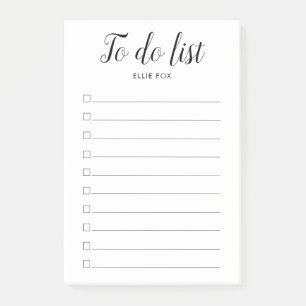 Moderne Skripttypografie Personalisiert To-Do-List Post-it Klebezettel
