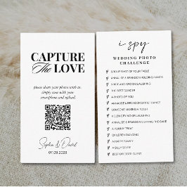 Moderne SkriptWedding Capture the Liebe QR Code Begleitkarte