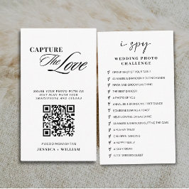 Moderne SkriptWedding Capture the Liebe QR Code Begleitkarte