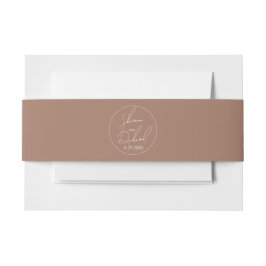 Moderne skritische Kalligraphie mocha minimalistis Einladungsbanderole