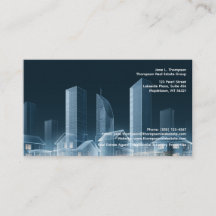 Moderne Skyline-Immobilien-Geschäftskarte 🏙°🏡