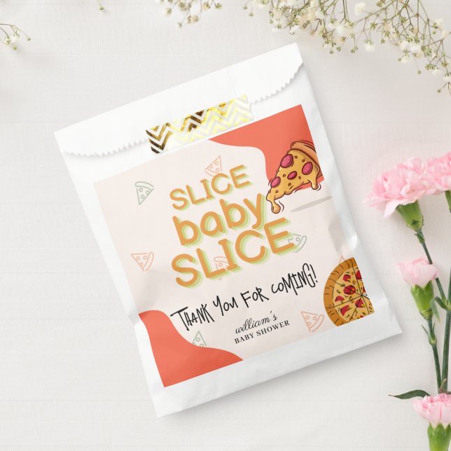 Moderne Slice Baby Slice Pizza Baby Dusche Geschenktütchen (Versiegelt)