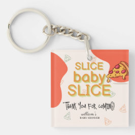 Moderne Slice Baby Slice Pizza Baby Dusche Schlüsselanhänger