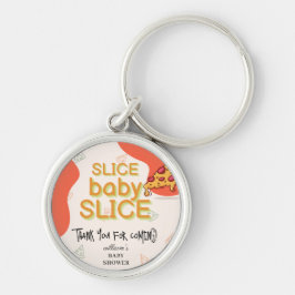 Moderne Slice Baby Slice Pizza Baby Dusche Schlüsselanhänger
