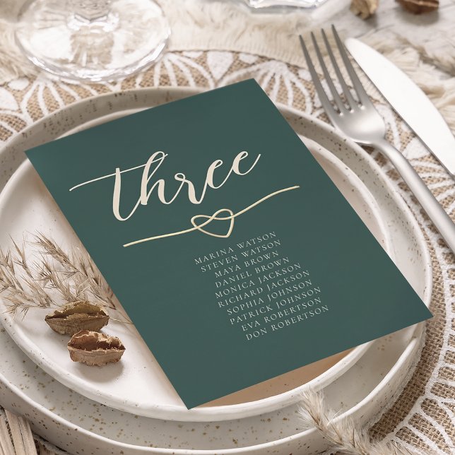 Moderne Smaragdgrüne Hochzeitstabelle (Von Creator hochgeladen)