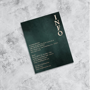 Moderne Smaragdgrüne Schwarze Elegante Einladung