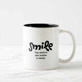 Moderne Smile ist Wohltätigkeit Islamische Inspiri Zweifarbige Tasse