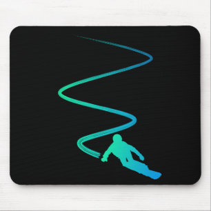 Moderne Snowboard-Grafik Mousepad