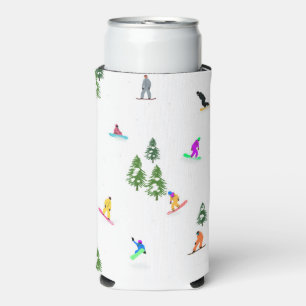 Moderne Snowboarder Snowboarden Illustration Selters Dosenkühler