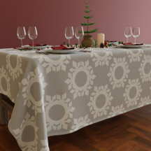 Moderne Snowflake Grau Weihnachtsfeiertag Tableclo