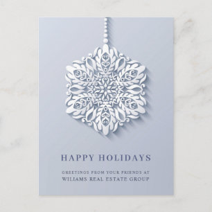 Moderne Snowflake Weihnachten Firmengrüße