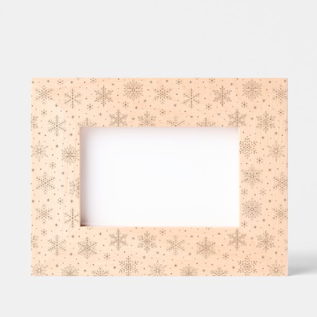 Moderne Snowflake Weihnachten Geätzte Rahmen (Vorderseite)