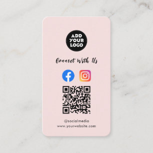 Moderne Social Media QR-Code   Instagram Facebook  Visitenkarte
