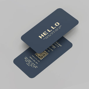 Moderne Software Developer Coder Dark Blue Gold Visitenkarte