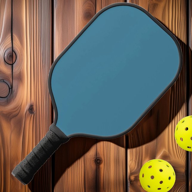Moderne Solid Deep Aqua Farbe Mitte des Jahrhunder Pickleball Schläger (Von Creator hochgeladen)
