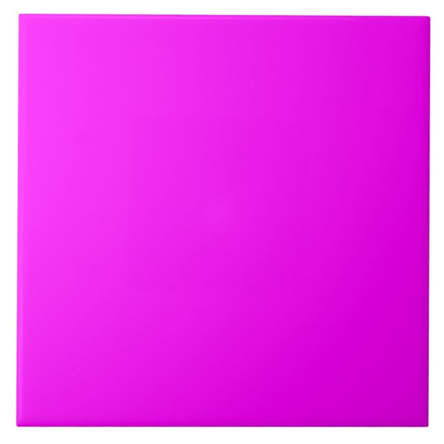 Moderne Solid Pink Magenta Keramik Tile Fliese (Vorderseite)